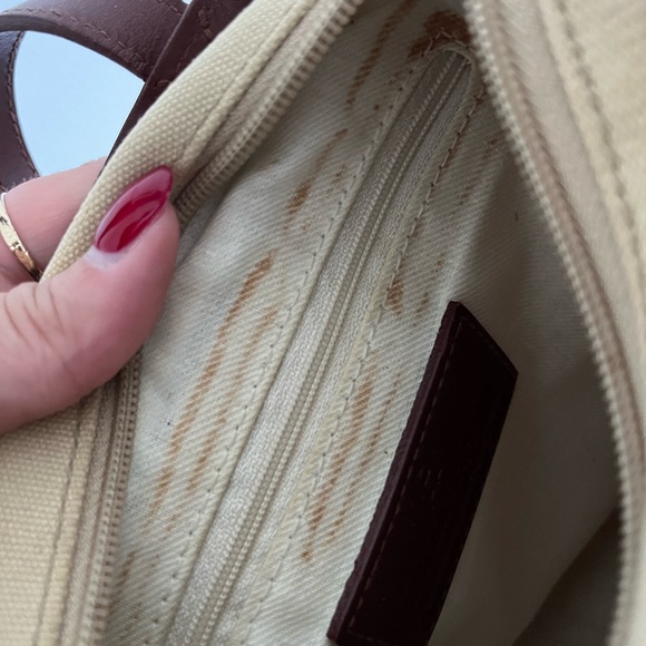 Vintage Etienne Aigner Genuine Leather Trim Woven Wicker Basket Bag - Picture 7 of 7